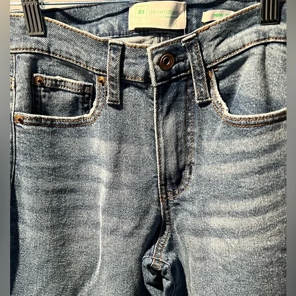 Celebrity Pink Medium Blue Denim Jeans Relaxed Fit Straight Leg 0/24 - Picture 3 of 4